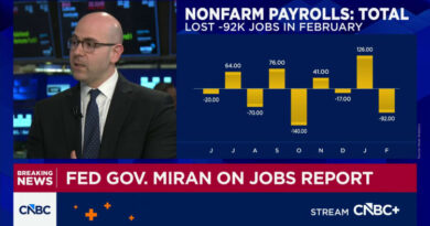 Fed Governor Miran says job losses in February add to the case for more interest rate cuts