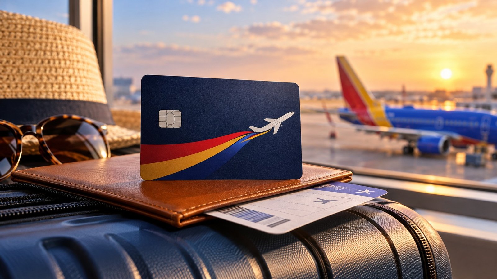 Editorial illustration accompanying Southwest Rapid Rewards® Priority Credit Card Review (2024.6 Update: 85k Best Points Offer Ever!)