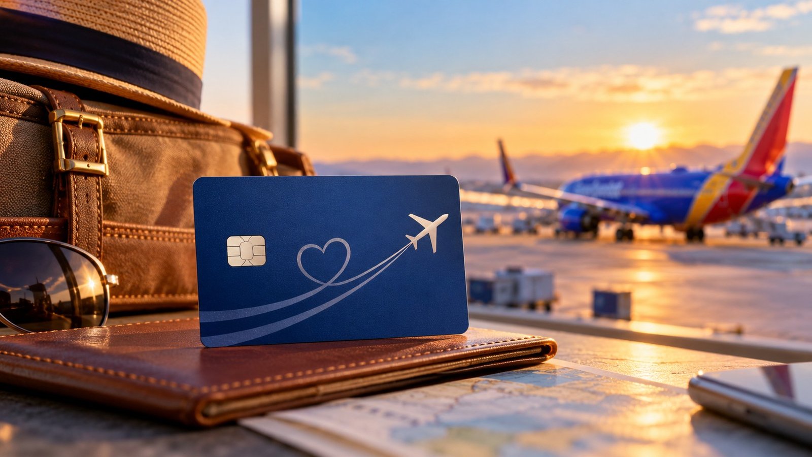 Editorial illustration accompanying Southwest Rapid Rewards® Plus Credit Card Review (2024.6 Update: 85k Best Points Offer Ever!)