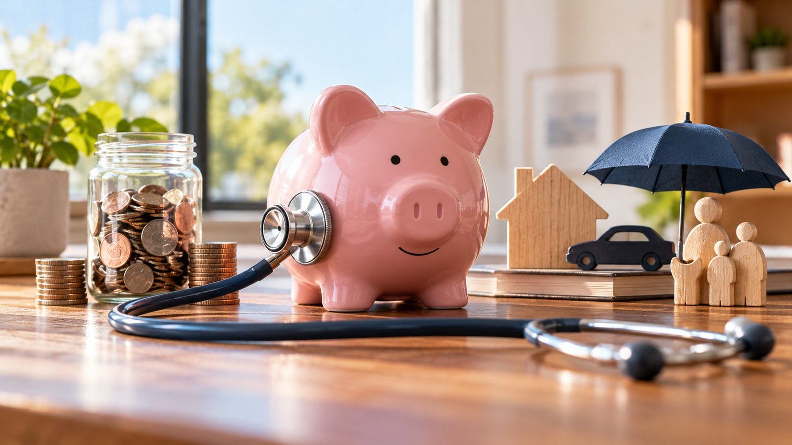 Editorial illustration accompanying A Financial Checkup: Review Cash Flow, Debt, Savings and Protection