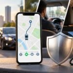Editorial illustration accompanying Rideshare Insurance: Check Coverage in Every App Phase