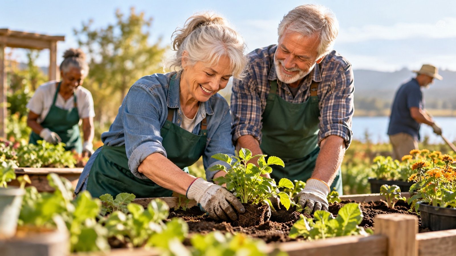 Editorial illustration accompanying Volunteering in Retirement: 6 Tips for Making an Impact