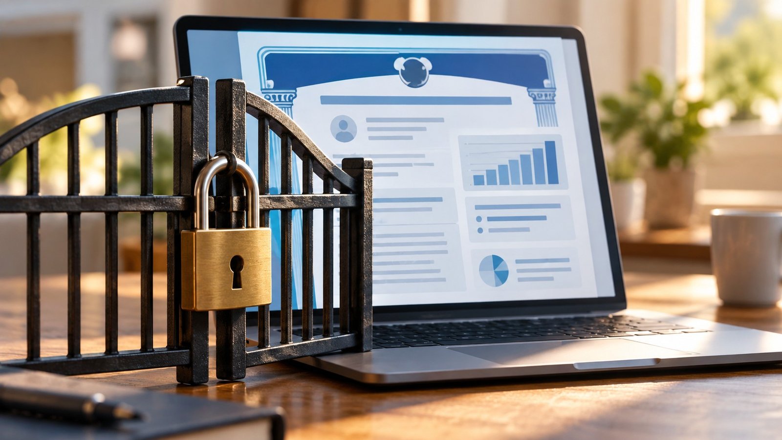 Editorial illustration accompanying Your Social Security Statement Has a New Design and Better Information: But Accessing it Requires a New Hurdle