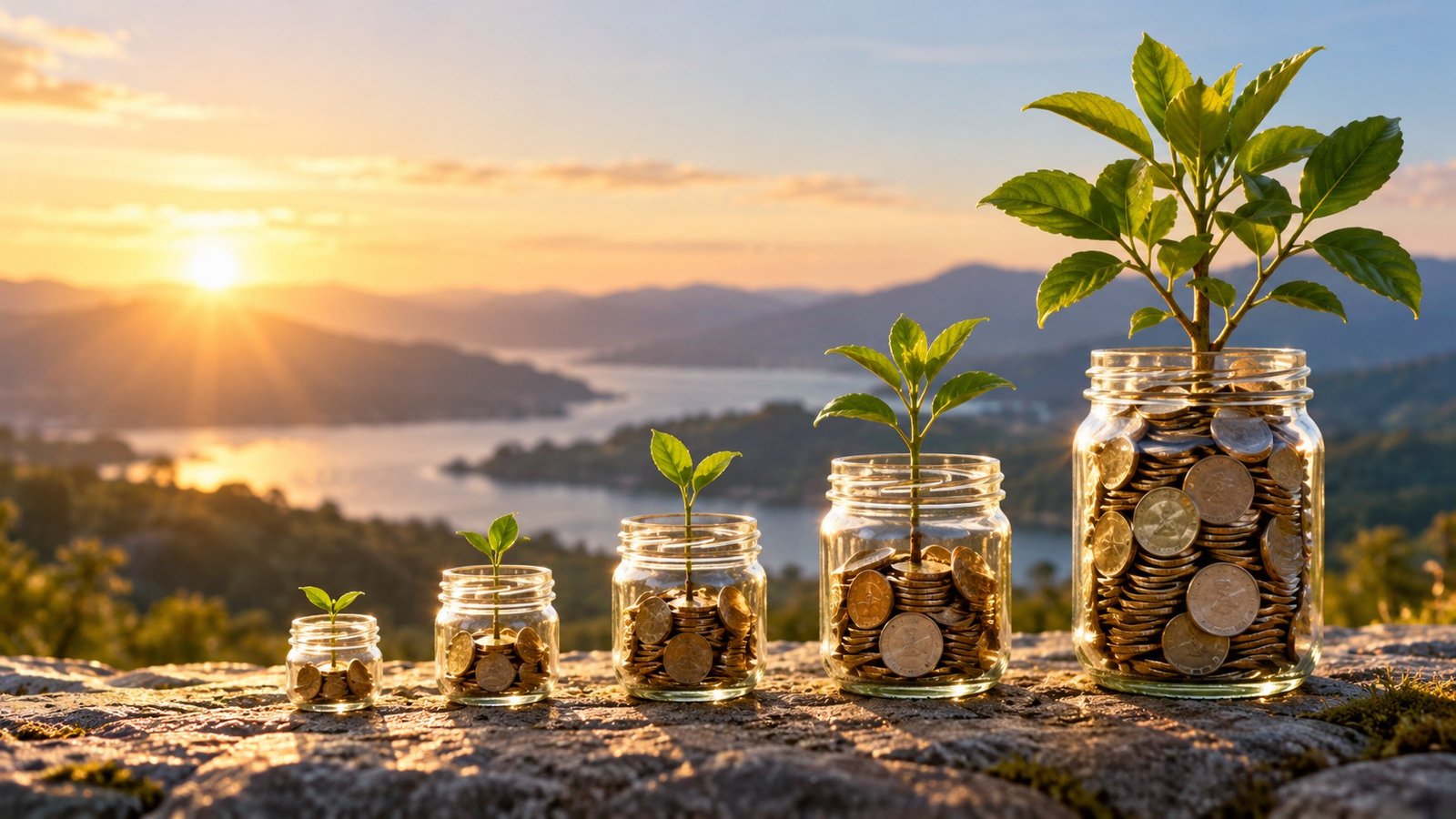 Editorial illustration accompanying Compound Interest and Saving as Much as You Can as Early as You Can: Magical Secrets to Building Real Wealth