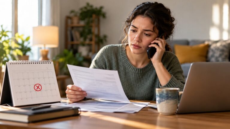 Editorial illustration accompanying Missed a Personal Loan Payment? Check the Terms and Contact the Lender