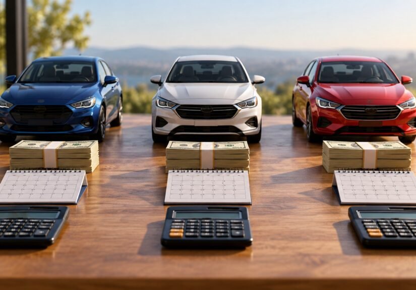 Editorial illustration accompanying Compare Auto Loans Using the Same Price, Term and Total Cost
