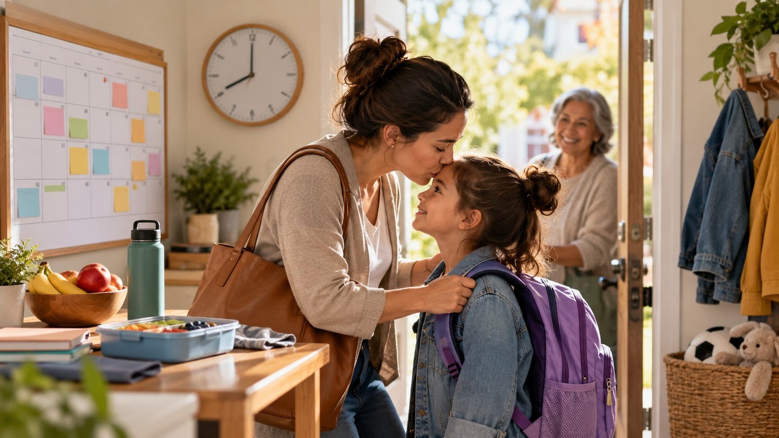 Editorial illustration accompanying A Single-Parent Budget That Plans for Timing and Backup Care