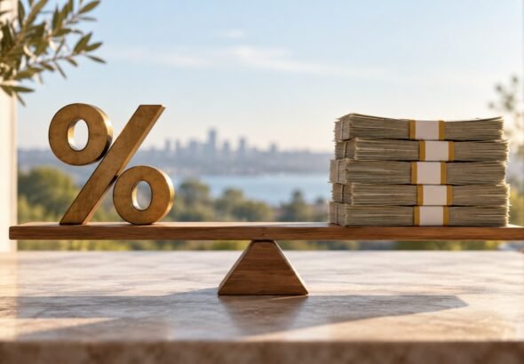 Editorial illustration accompanying How Interest Works: Separate the Rate from the Actual Cost